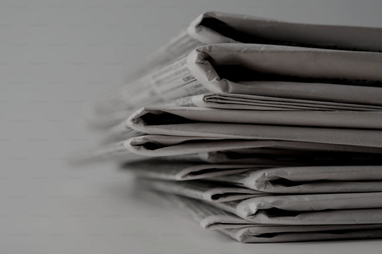 Stack of newspapers